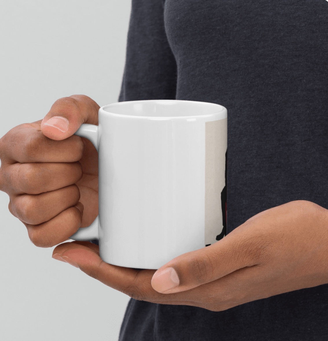 Taza blanca brillante TOP Desperado