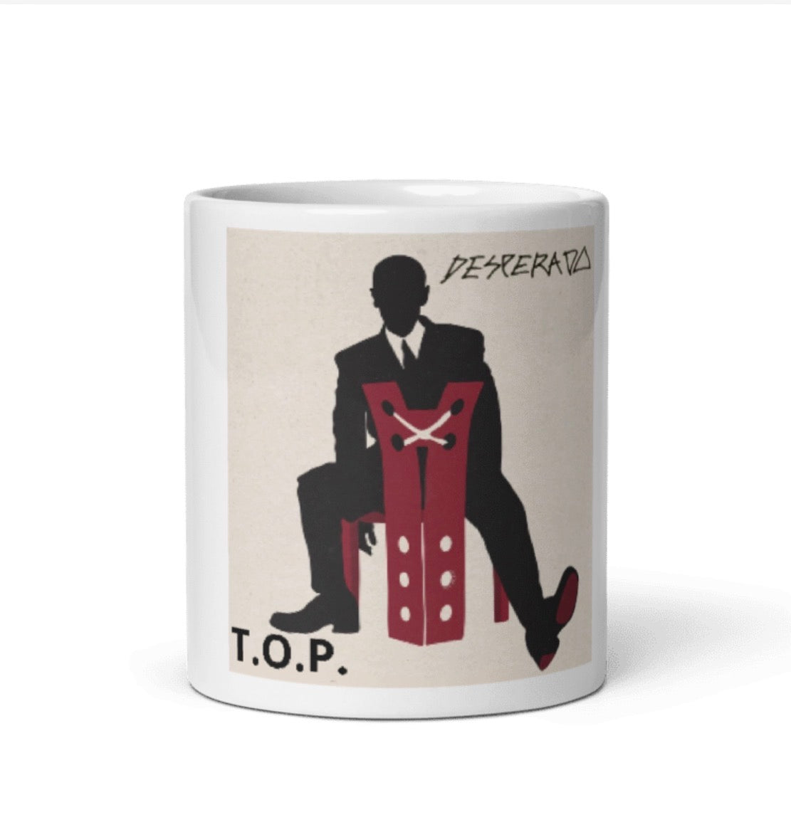 Taza blanca brillante TOP Desperado