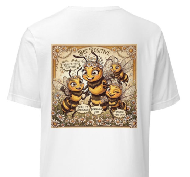 Camiseta de manga corta unisex Bee Positive